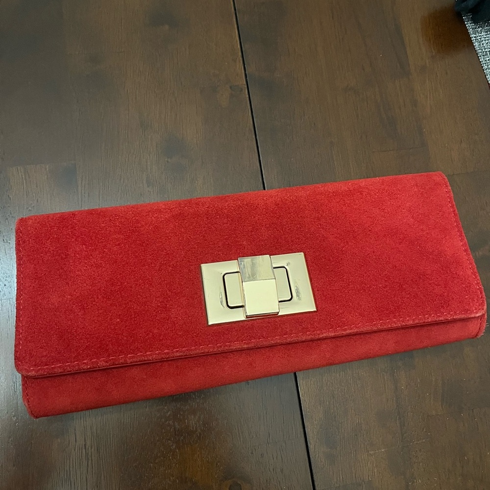 Red banana republic factory clutch